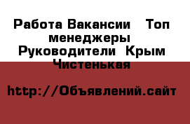 Работа Вакансии - Топ-менеджеры, Руководители. Крым,Чистенькая